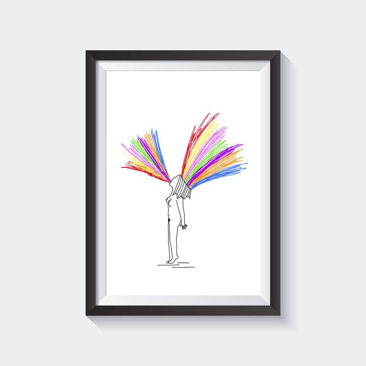 Two Brides Presents - Wholesale Art print - RAINBOW EXPLOSION Print