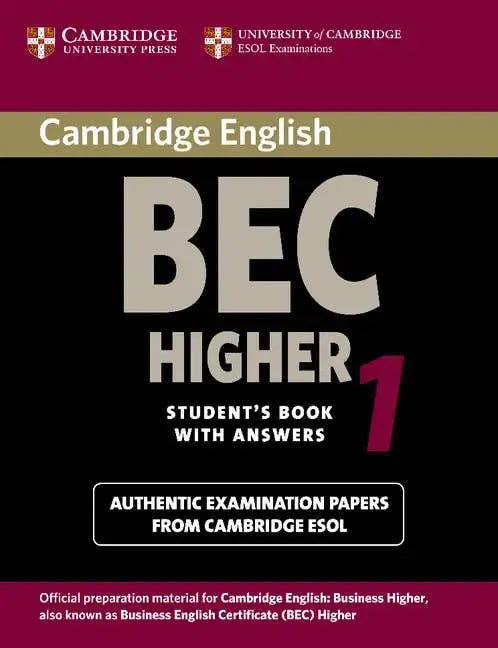 Books by splitShops - Wholesale Education - Cambridge Bec Higher 1: Practice Tests from the University of Cambridge Local Examinations Syndicate - Paperback0