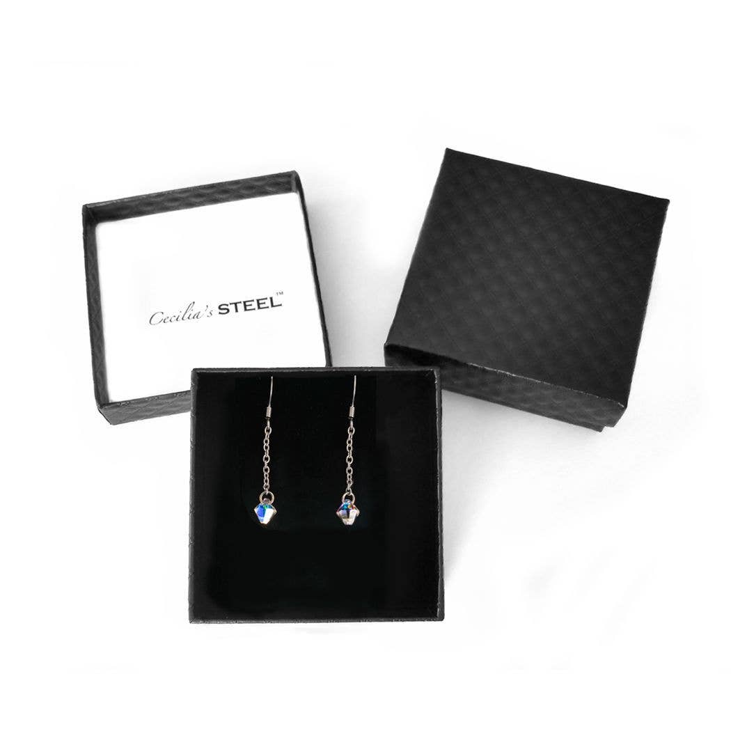 Cecilia's Steel - Wholesale Dangle Earrings - Crystal Whispers Earrings3