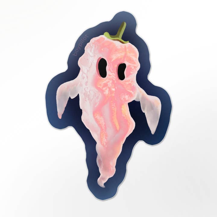 BoyPilot Goods - Wholesale Sticker - Ghost Pepper Sticker - Funny Spicy Food Vinyl Sticker