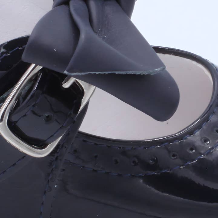 Borboleta – wholesale Dress shoes – Kids – Girls Patent Bar Shoes with Removable Knotted Bow8