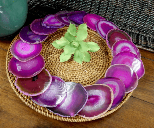 Rock Paradise - Wholesale Spiritual Stone/Crystal - Agate Slices -Top Drilled - Size #2 LARGE AGATE - Crystal Craft Supply18