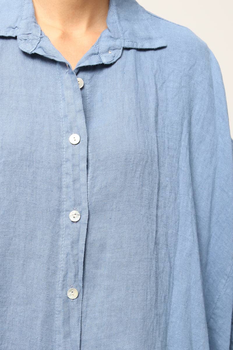 LÉA & LUC - Wholesale Button Down Shirt - Women's - 100% Linen Shirt REF. 285858