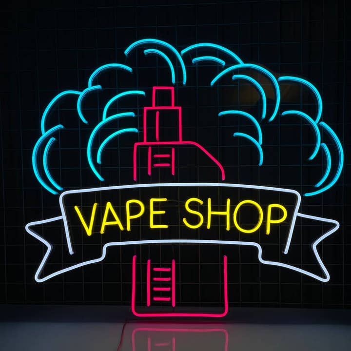 Vape Smoking Shop Display Neon Sign, Welcome Sign Decor for wholesale by Glow Neon