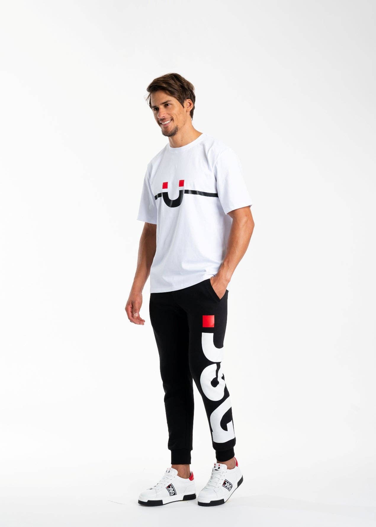 DSG - Vendita all'ingrosso Pantaloni sportivi/da jogging loungewear - Uomo - PANTALONE DSG JOGGER BLACK/WHITERED3