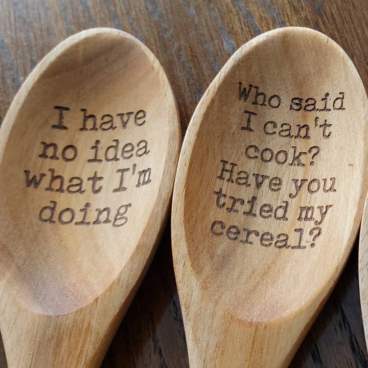 Happy Organized Home - Wholesale Kitchen Spoon - Funny Humor Laser engraved wooden Spoon.