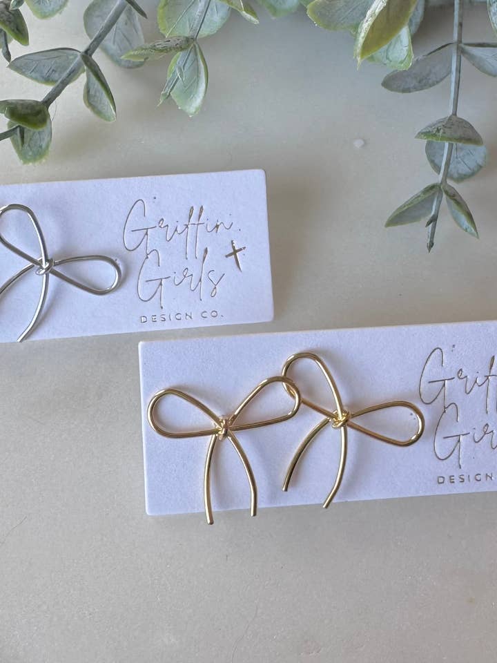 Bow Studs for wholesale by Griffin Girls Design Co