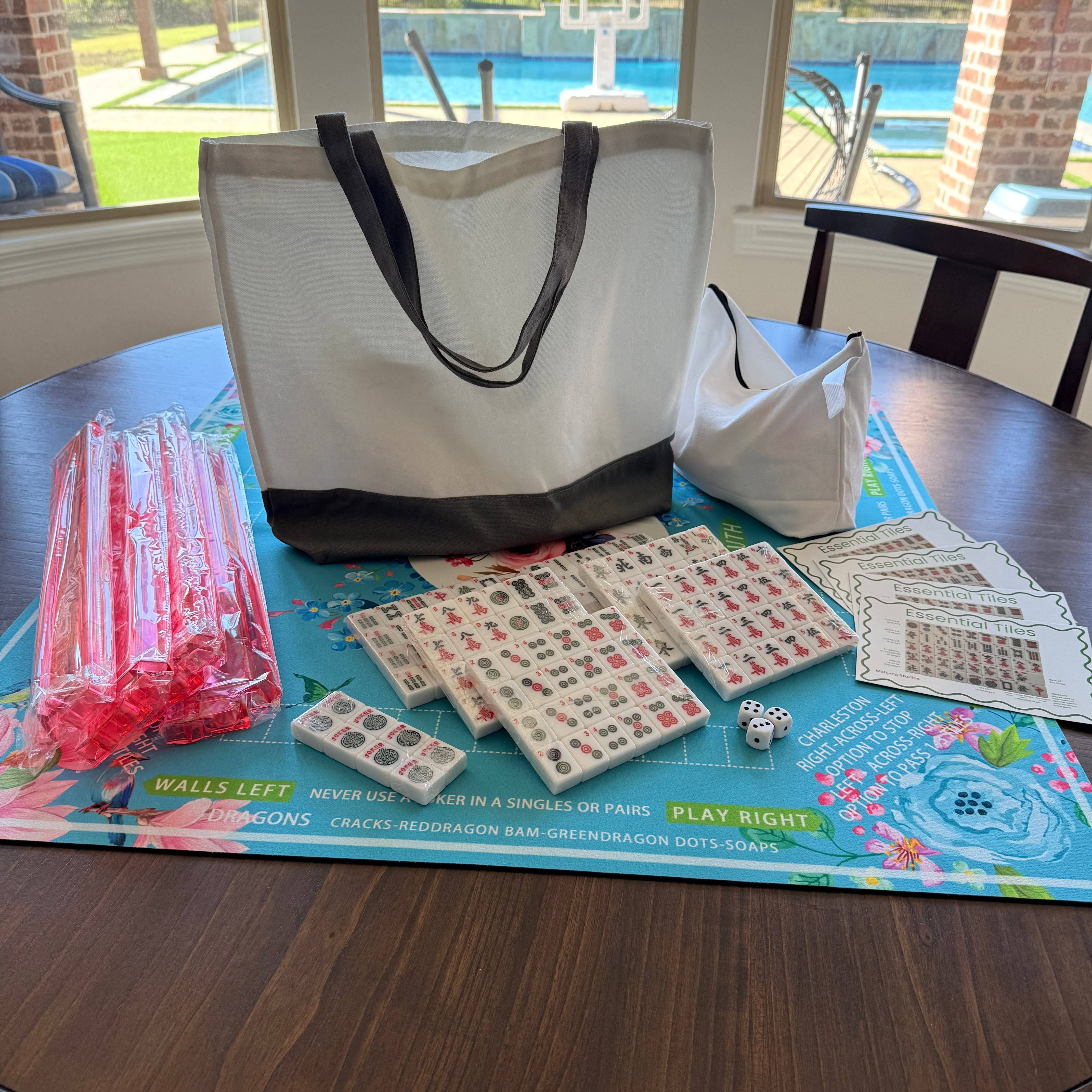 Mahjong Studios - Wholesale Board Game - All In One - Mahjong Tile Set + Bag - American Mahjong Set 152 Tiles2