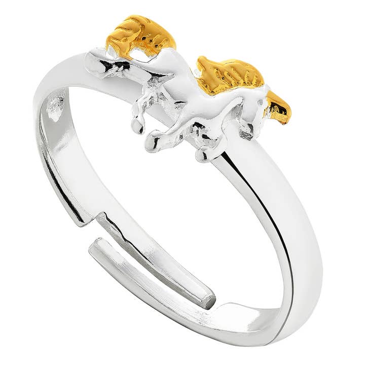 Adjustable 925 Silver Child's Unicorn Ring (USA-DDP) for wholesale by Silver Jewellery Cavern Wholesale