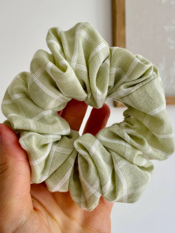 Elastico a quadretti verde chiaro per la vendita all'ingrosso da parte di Love Scout Designs