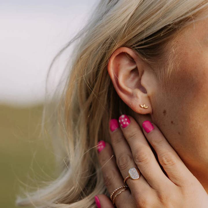 Mauve Jewelry Co. - Wholesale Stud/Post Earrings - Lotus Flat Back Studs1