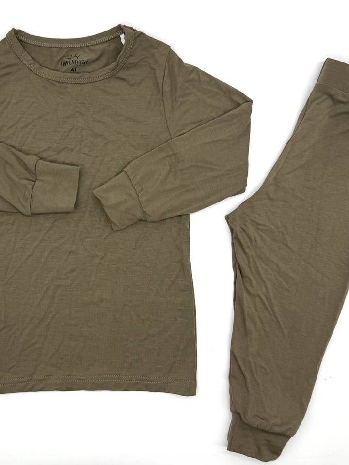 Olive Bamboo Two Piece for wholesale by Havenbaby