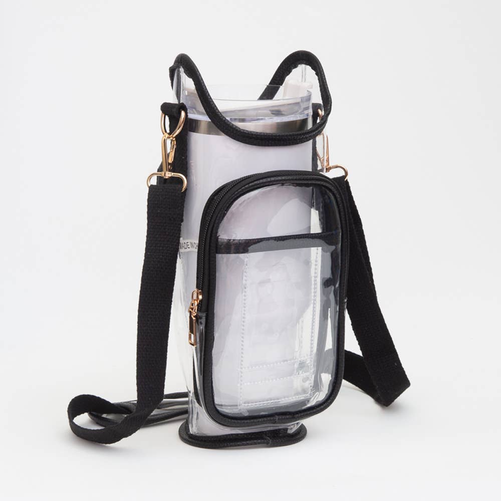 Sensibling Corp. - Vente Sac à bandoulière – femme - Sac bandoulière porte-gobelet transparent18