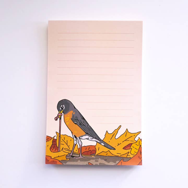 Robin Notepad for wholesale by weneedtogooutside