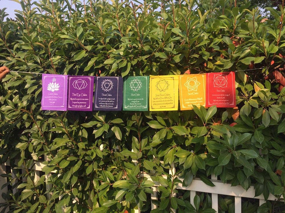 Like International - Wholesale Flag - 7-Chakra Prayer Flags Bright Decor1