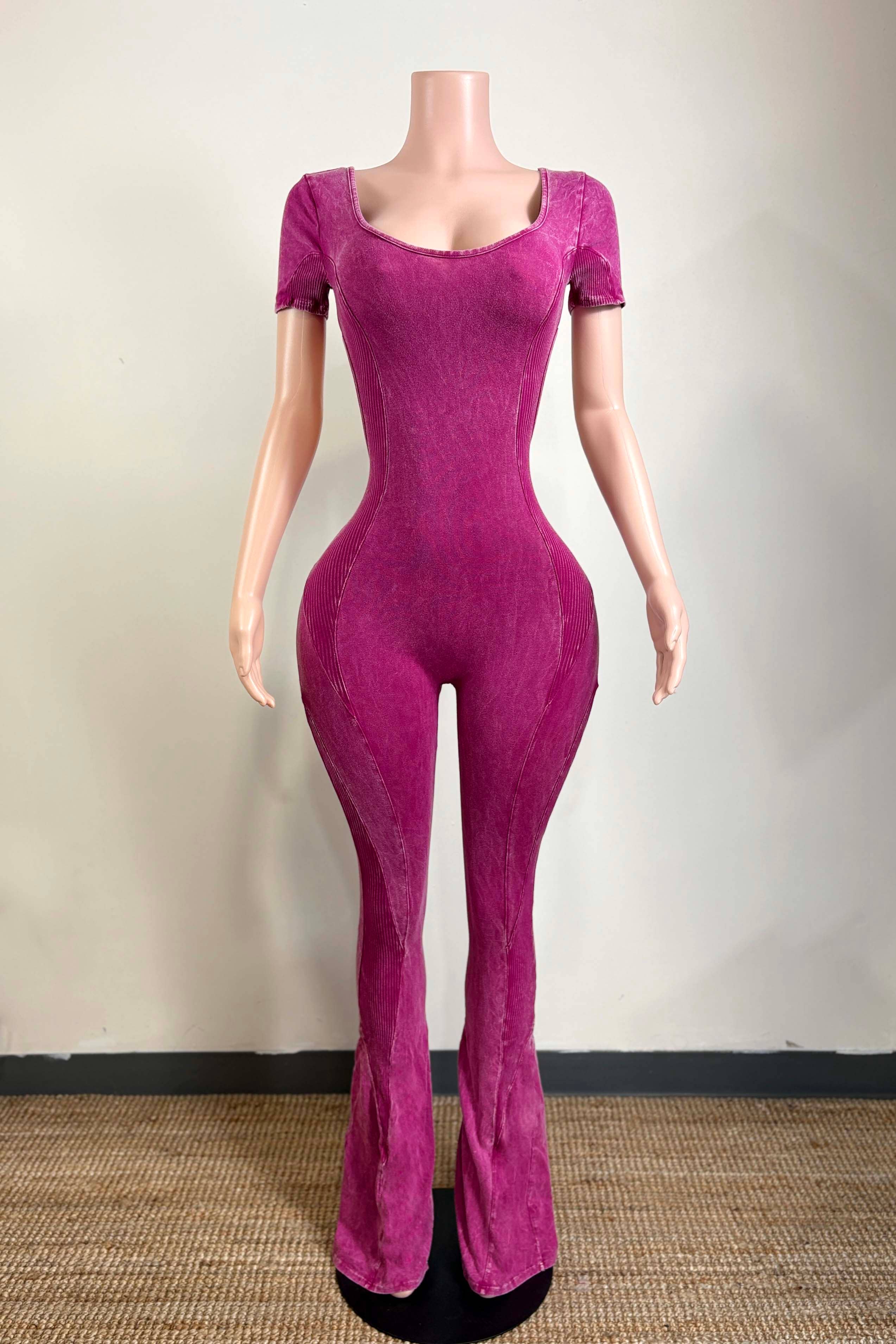 Dalia Studio – wholesale Jumpsuit – Women&#x27;s – MINERAL WASH OPEN BACK FLARE JUMPSUIT16