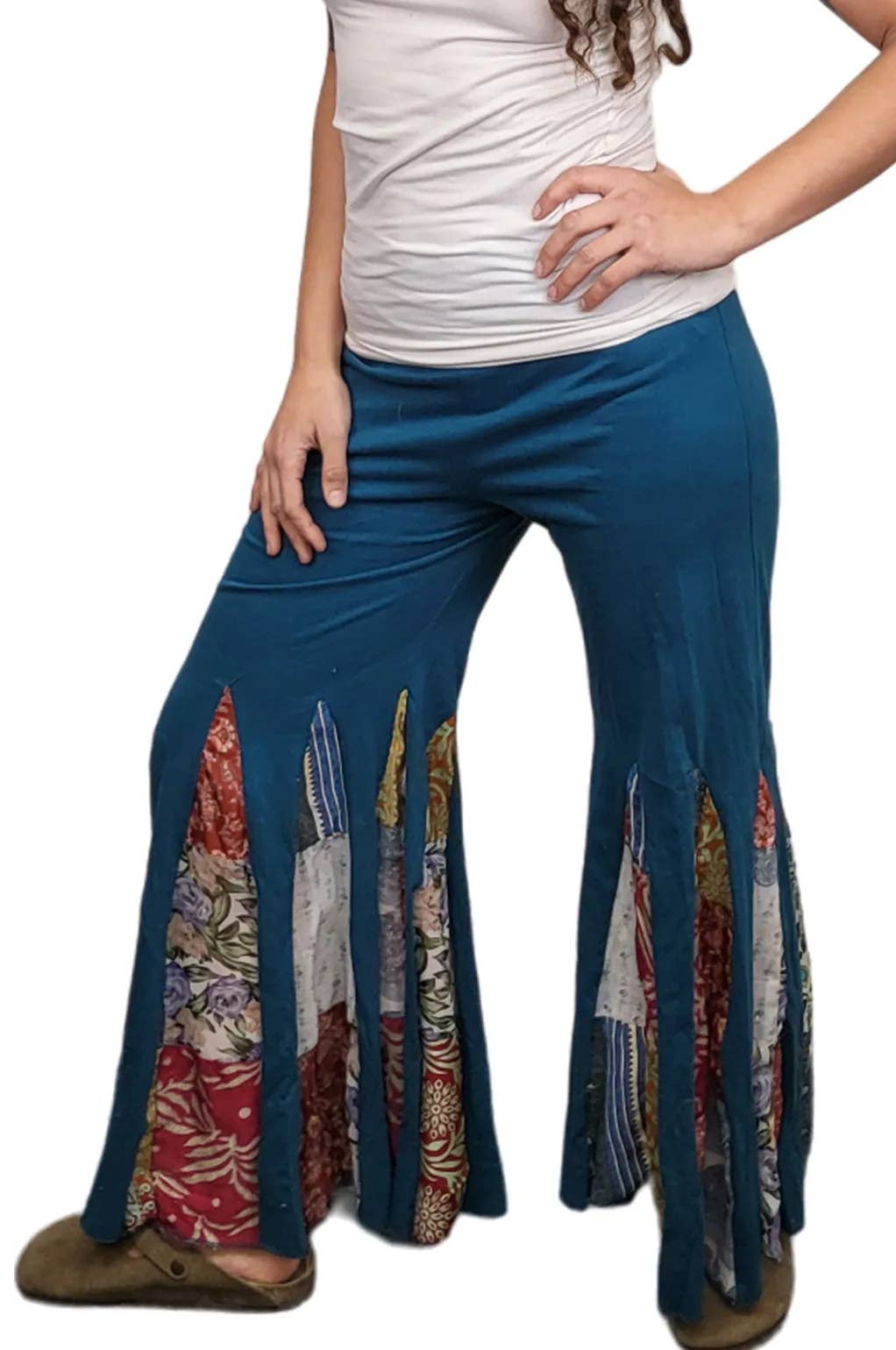 Teal Dahab Flare Pants for wholesale on Faire
