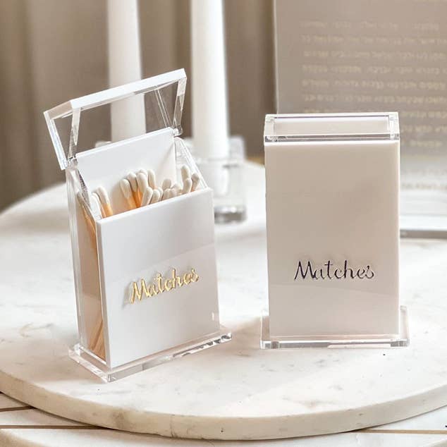 Lucite Matches Box for wholesale by Boker-Tov Shalom