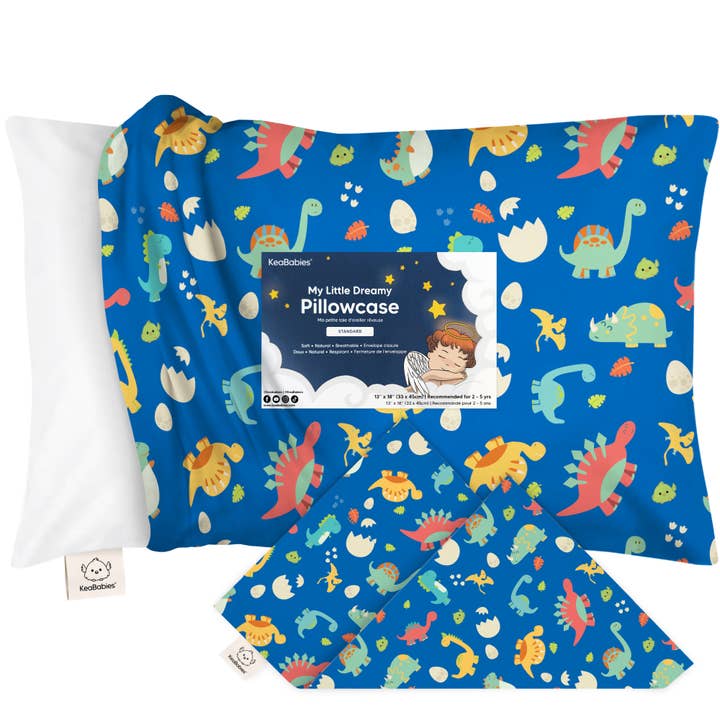 KeaBabies - Wholesale Bedding Pillowcase/Sham - Kids & Baby - KeaBabies Printed Toddler Pillowcase 13X18" (DinoWorld)