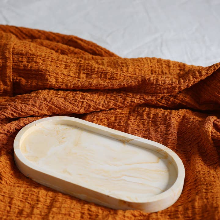 Mini bandeja decorativa marmol per la vendita all'ingrosso da parte di Fionna Studio