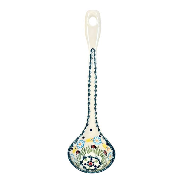 Ladle, Soup, 12" in "Lady Bugs" by Manufaktura | C020T-IF45 for wholesale by Polish Pottery Outlet
