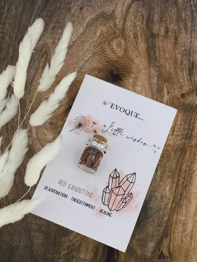 'Little Wishes' Crystal Jars - Red Sandstone for wholesale by Evoque Gifts & Homewares