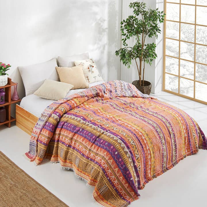 Kikoya - Wholesale Bedding Blanket - Boho Bedspread Turkish Cotton Summer Blankets Throw Bohemian9