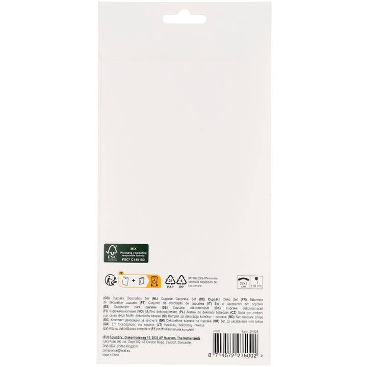 Folat BV - Wholesale Cake/Cupcake Topper - Cupcake Deco Set - Pretty Princess - 6 sets3