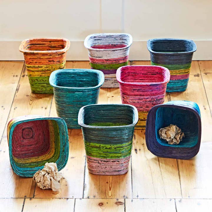 The Paper High Gift Company Limited - Wholesale Basket - Recycled Newspaper Waste Paper Basket