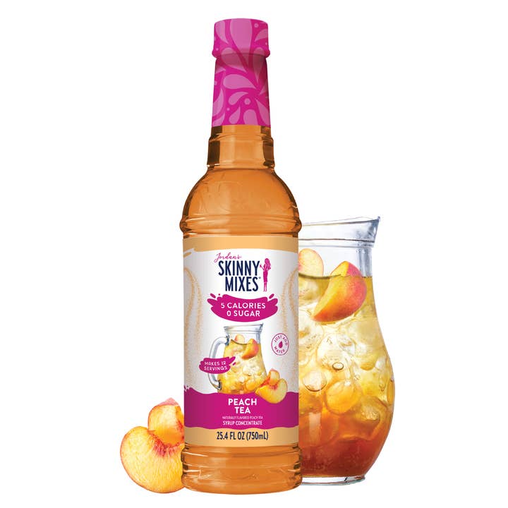 Sugar Free Peach Tea Syrup Concentrate for wholesale by Jordan's Skinny Mixes