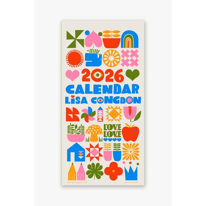 Lisa Congdon Art & Illustration - Wholesale Calendar - 2026 Wall Calendar by Lisa Congdon0