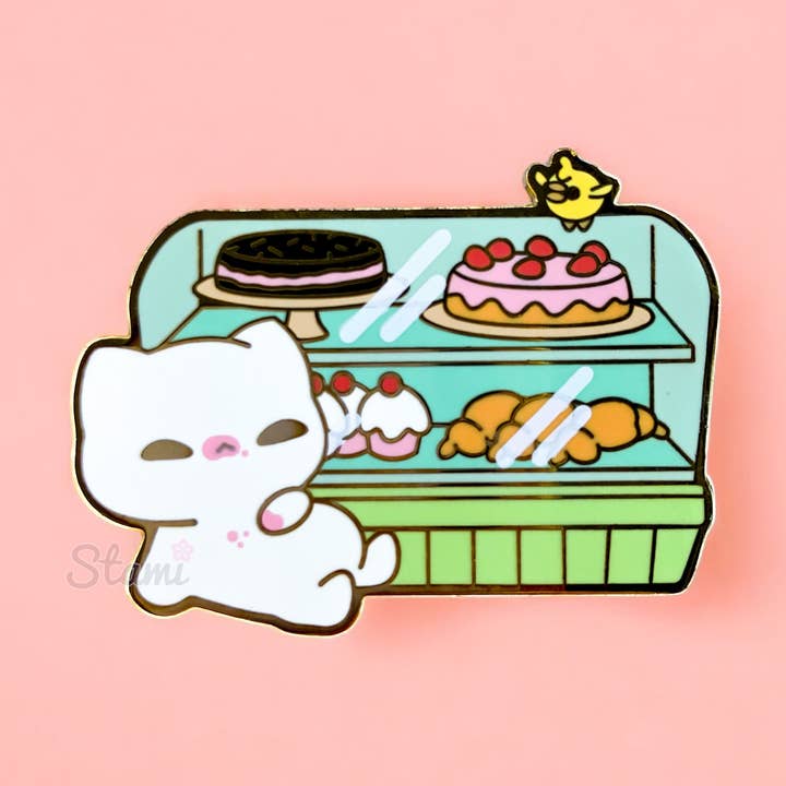 Cat Cafe Pin for wholesale by Stami Studios