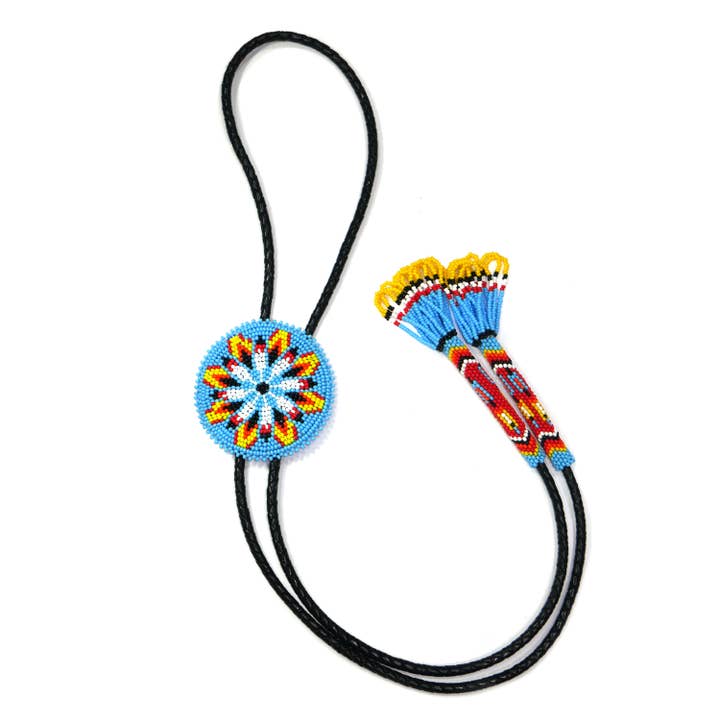 Cravatta Bolo con perline | Cravatta Bolo con perline fatta a mano dai nativi americani per la vendita all'ingrosso da parte di KANGURAH