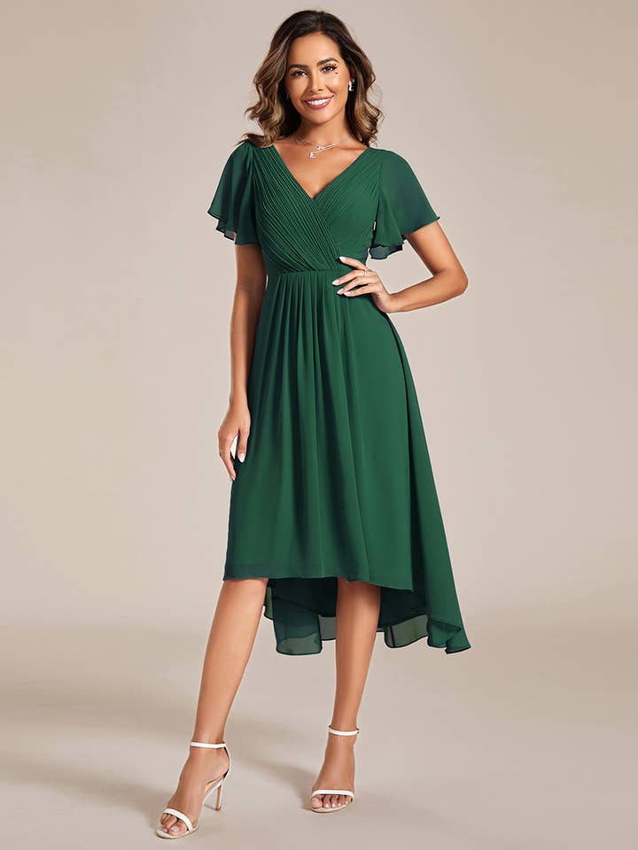 Ever-Pretty - Wholesale Dress - Women's - Pleated Ruffles Chiffon Wedding Guest Dresses
