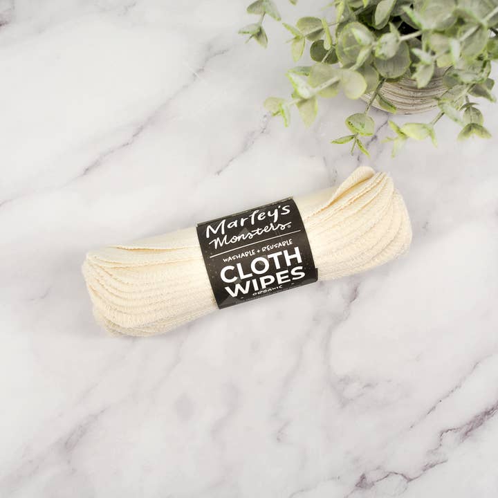 Marley's Monsters - Wholesale Face & Body Wipes - Cloth Wipes: Organic - 12 or 24 pack - Case of 67