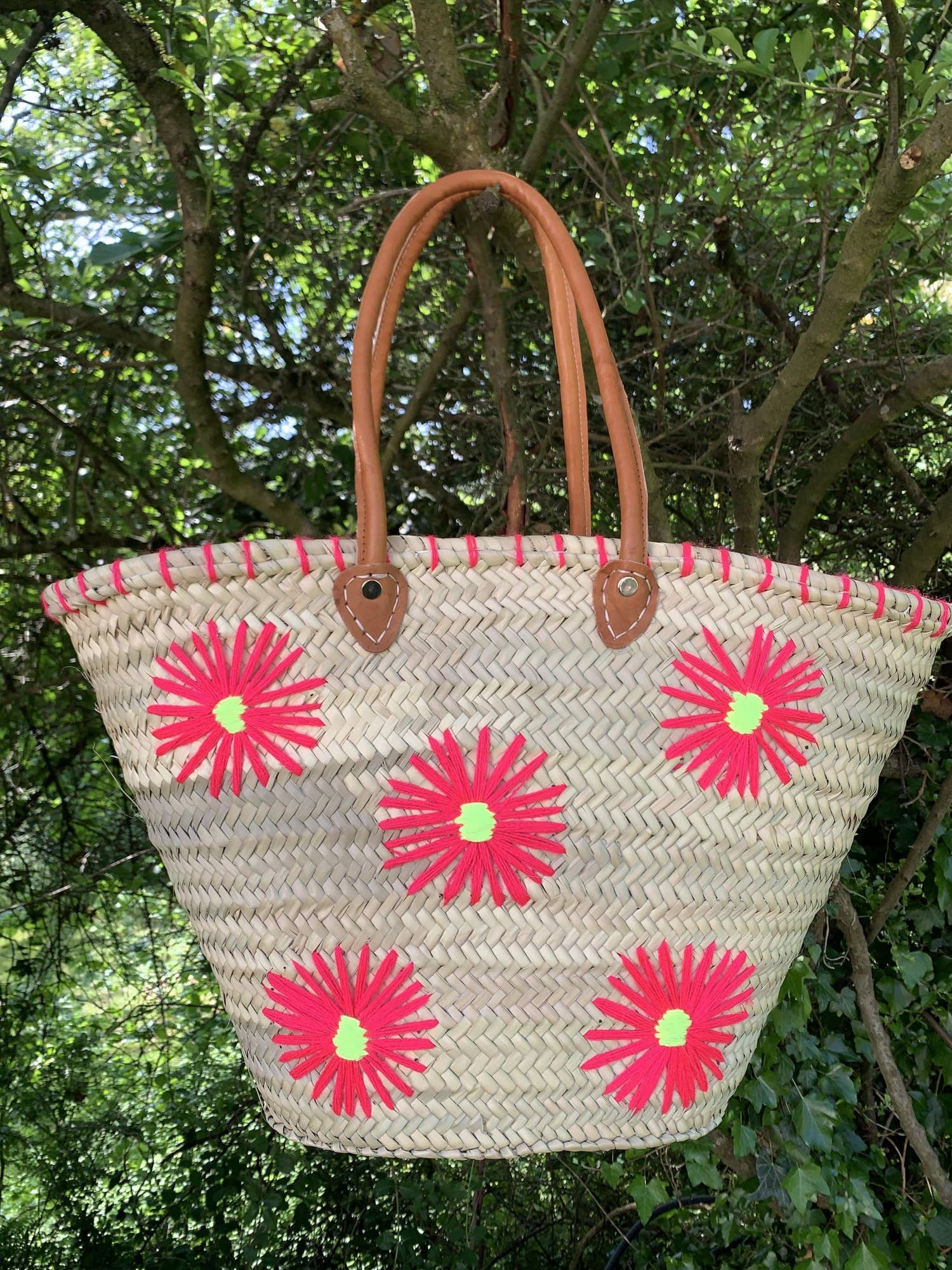 DarKech - Wholesale Beach bag - Flowers Market basket STRAW BAG Handmade, French Market2