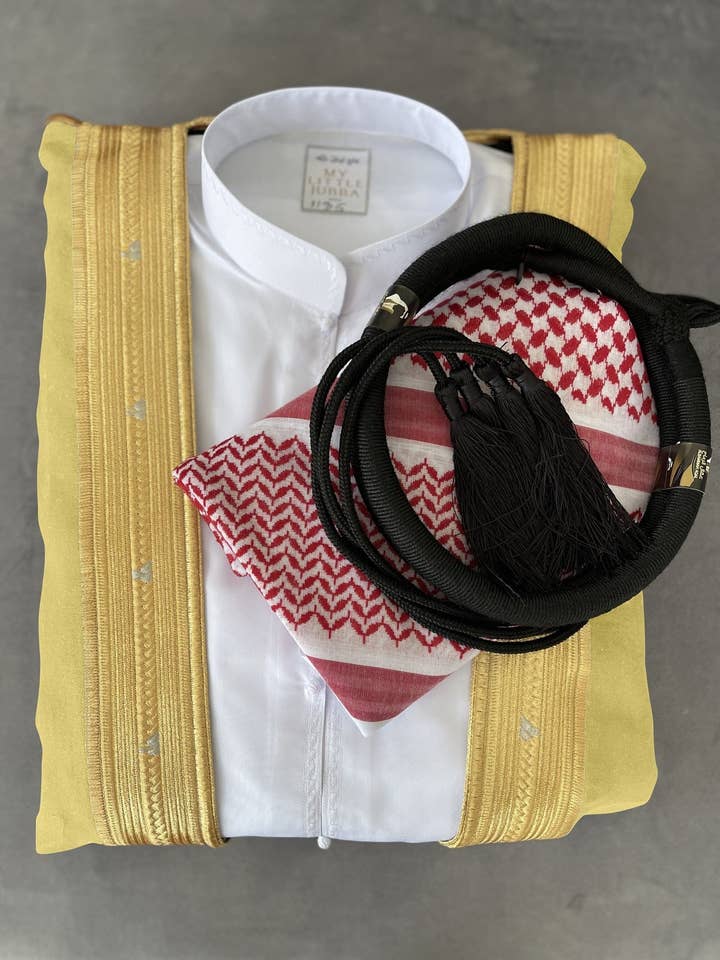 Al Asfar 5 pcs Thobe Set for wholesale by MY LITTLE JUBBA