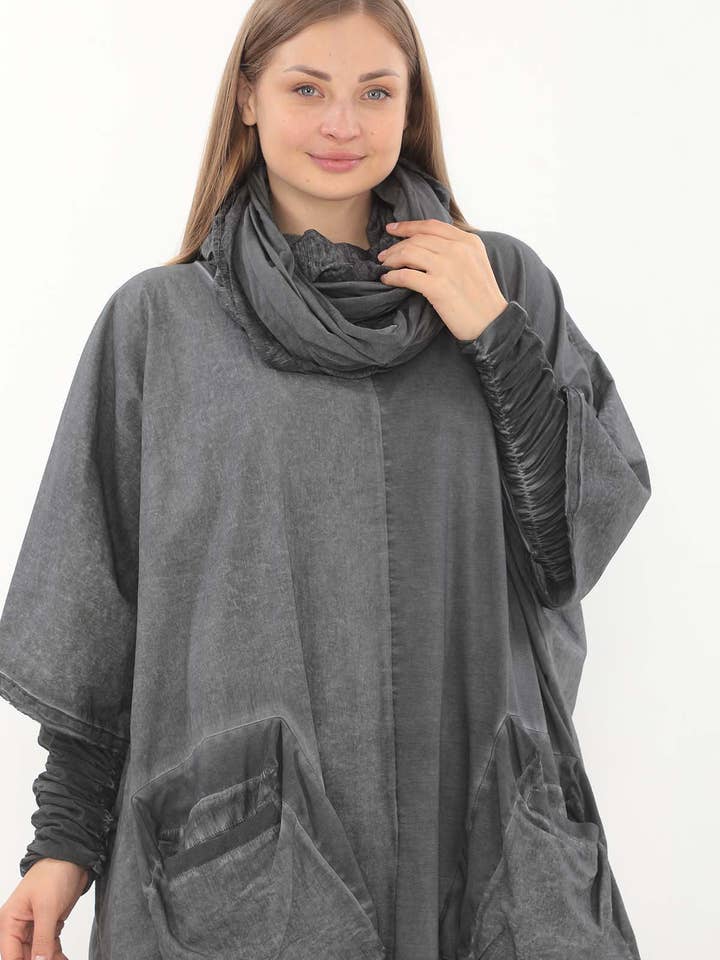 Tunique en coton surdimensionnée 23652 pour la vente par Zilberman