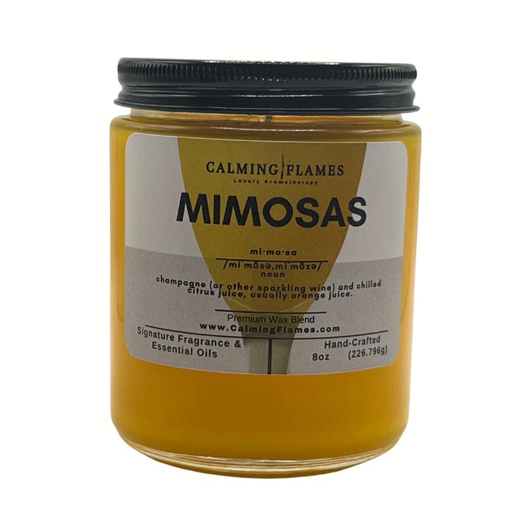 Calming Flames LLC – wholesale Burkljus – Mimosa Doftljus - Kamomill & Söta Orange Eteriska oljor - Aromaterapi ljus