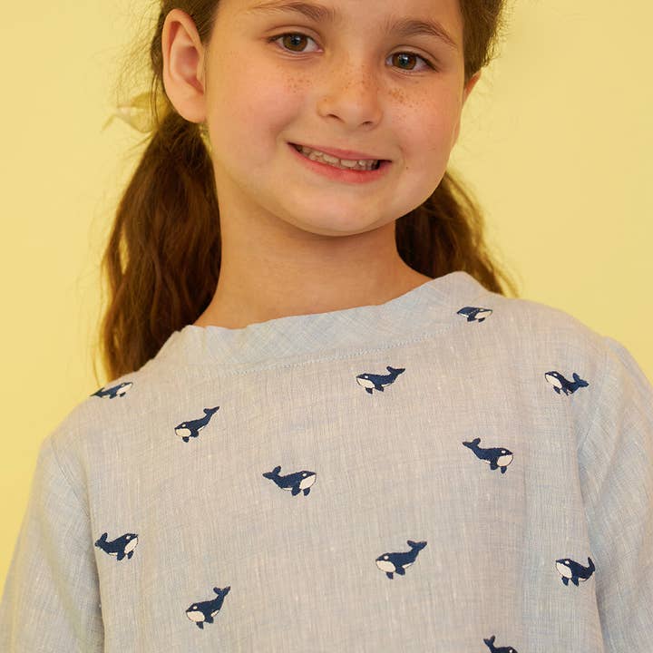 Tessa Embroidered Linen Dress for wholesale by Tierra