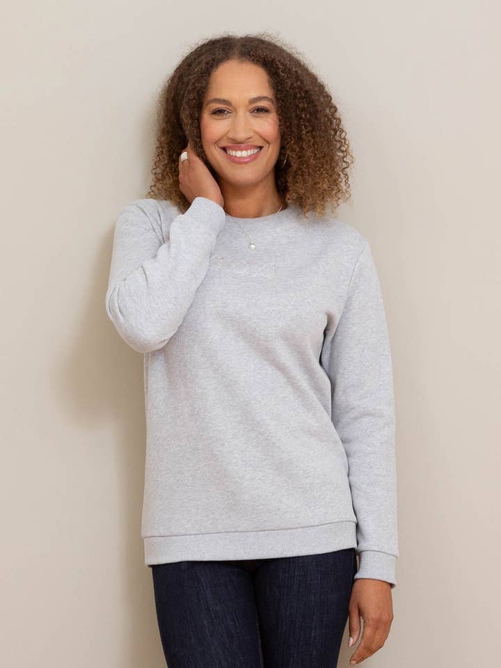Whitecliff sweatshirt grey marl for wholesale by Kite Clothing