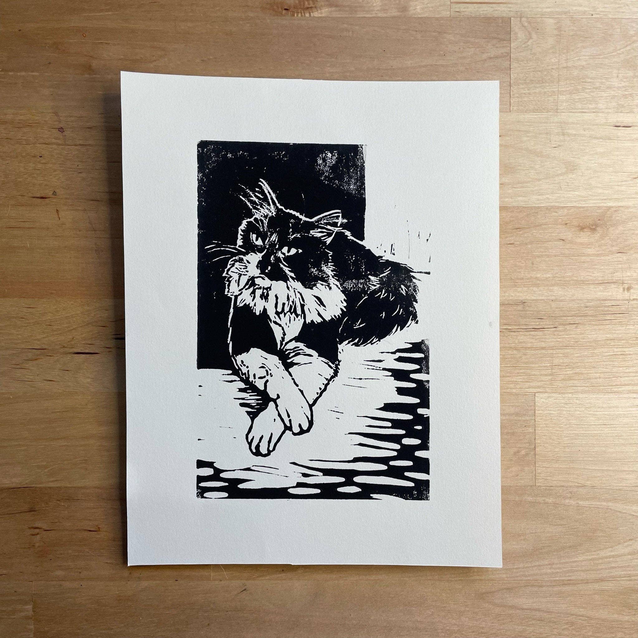 Fiber & Brimstone - Wholesale Art Print - Tuxedo Cat3