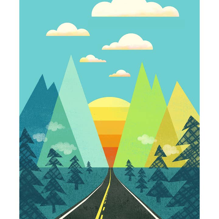 Long Road Day - Art Prints for wholesale by Robot Candy