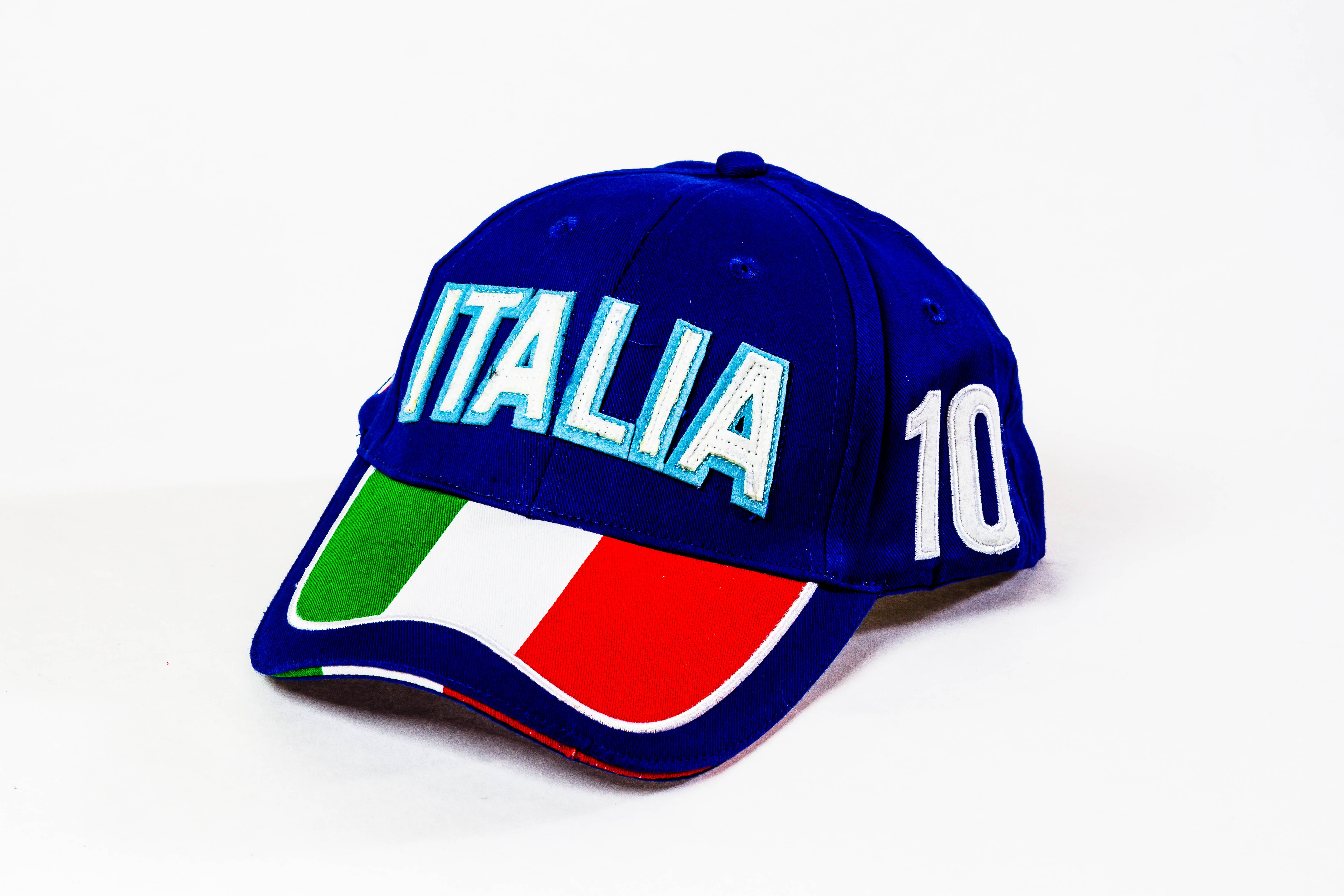 Flag Matrix Inc – Engroshandel Baseballkasket - Unisex – Italien Baseball Cap m/Flag Farver på Fælg - Blå0