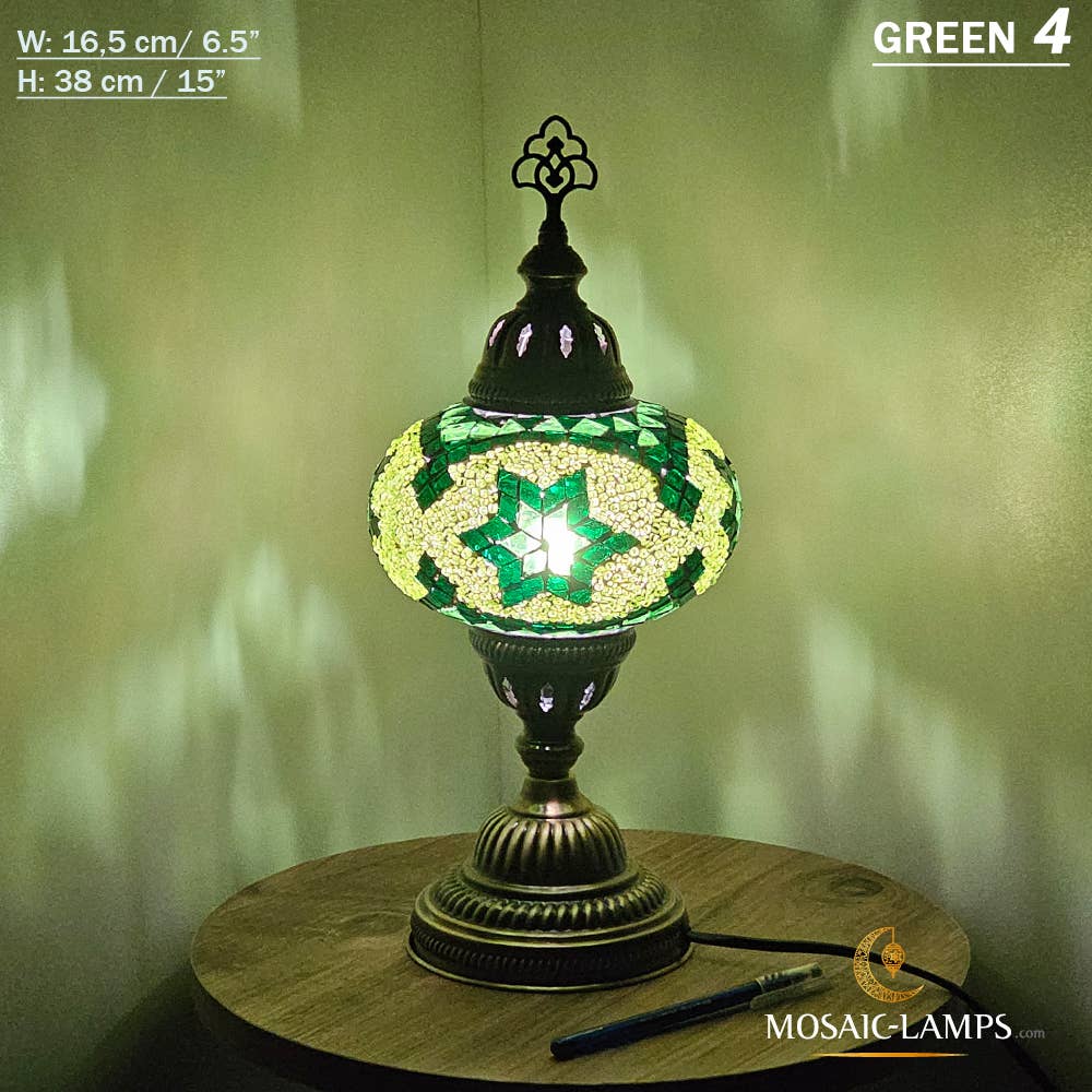 Mosaic Lamps - Vendita all'ingrosso Lampada da scrivania/d'accento - Lampada da tavolo grande a globo con mosaico turco, Marrakec, oltre 10 colori28