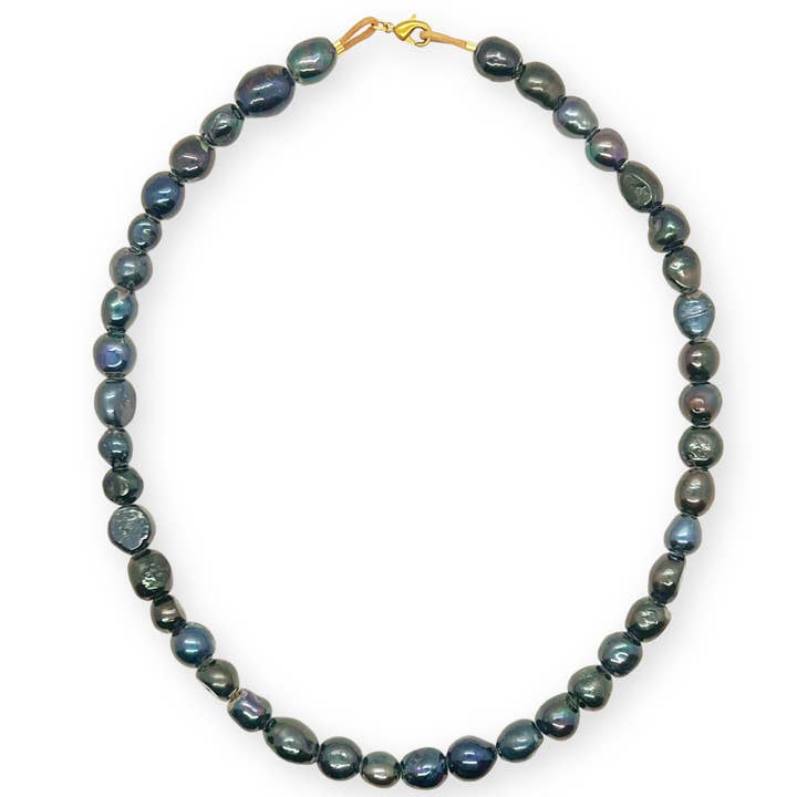 Perla Men's Necklace / Freshwater Pearls on Leather for wholesale by Son of a Sailor