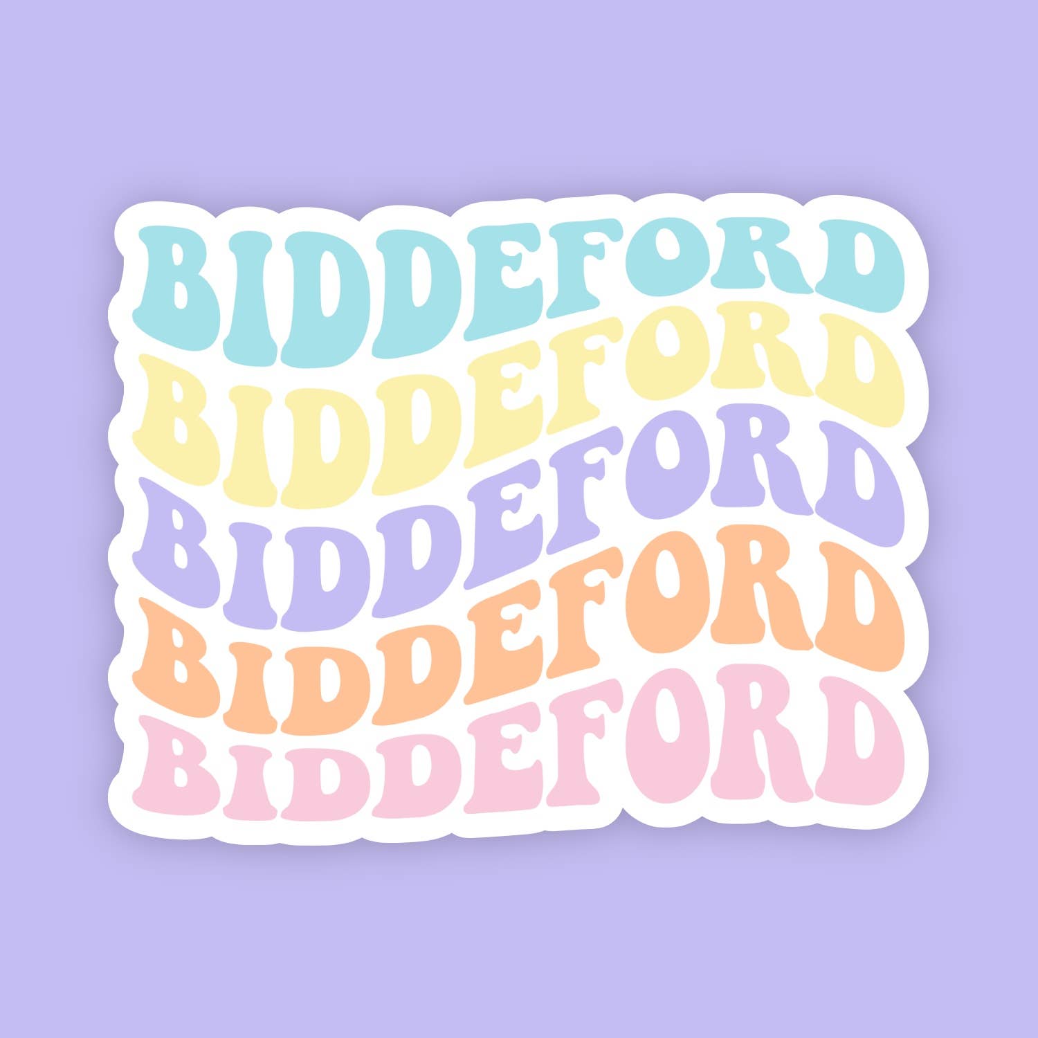 The State Stickers – wholesale Sticker – Custom City Beachy Retro Name Sticker1