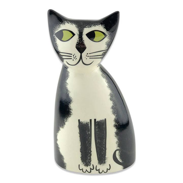 Hannah Turner Ltd - Wholesale Money/Piggy Bank - Handmade Ceramic Black and White Cat Money Box2
