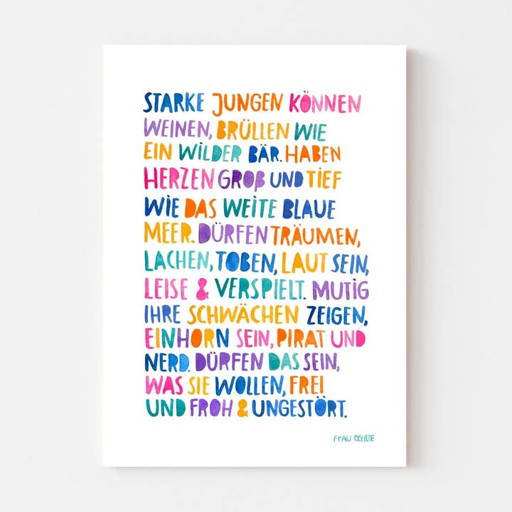 Print *Stærke Drenge* (A3) for engroshandel hos Frau Ottilie