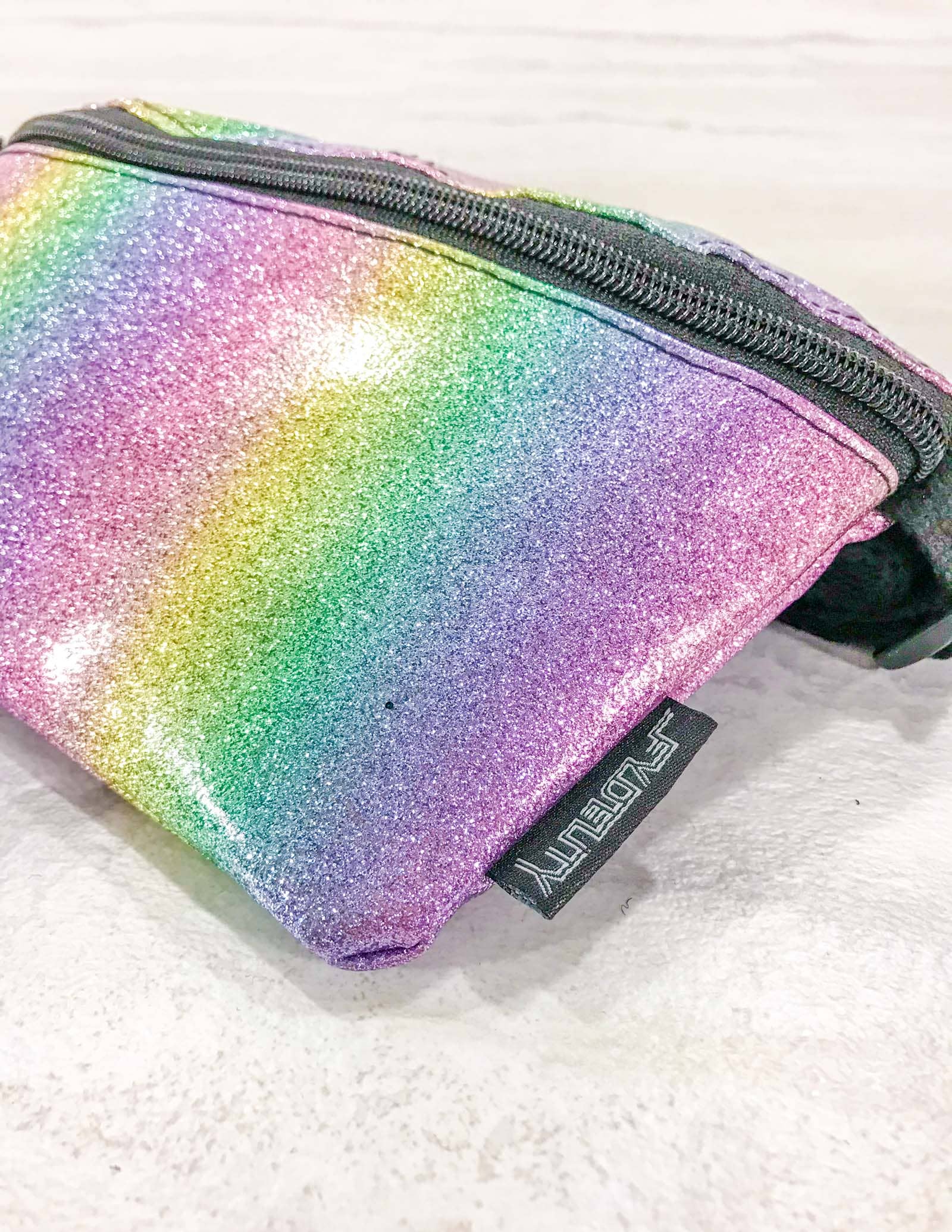 Fydelity - Wholesale Belt Bag - Women's - 83132: Fanny Pack | Slim | Dazzler Rainbow Glitter2